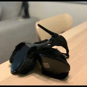 SALE Alexander Wang Tilda Suede Rabbit Fur sandals